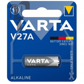 Cylindrical Alkaline Varta V27A Battery for Remote Controls