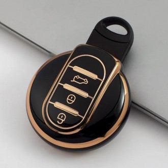 Car Key Cover for Mini Clubman, Cooper, Countryman, 2015-2021, TPU, black