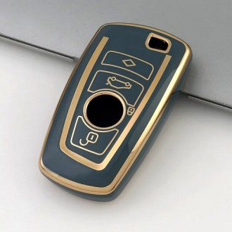 Car Key Cover for BMW F-series, 4 button, TPU, blue