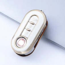 Car Key Cover for Fiat, Citroen, Peugeot, 2006-2017, TPU, white