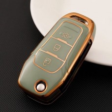 Car Key Cover for Ford Galaxy, Focus, Ranger, Mondeo, 2014-2023, TPU, green