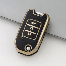 Car Key Cover for Honda Accord, Civic, CRV, 2015-2020, TPU, black