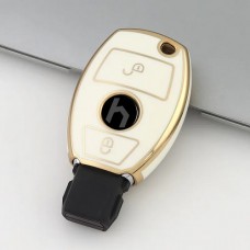 Car Key Cover for Mercedes-Benz, 2 button, TPU, white