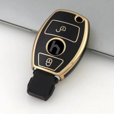 Car Key Cover for Mercedes-Benz, 2 button, TPU, black