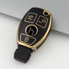 Car Key Cover for Mercedes-Benz, 3 button, TPU, black