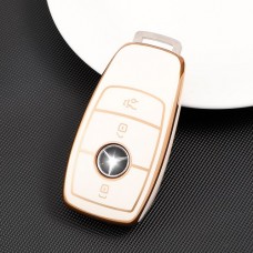 Car Key Cover for Mercedes-Benz 2017+, TPU, white