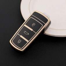 Car Key Cover for Volkswagen Passat B6, B7, CC, 2004-2016, TPU, black