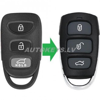 Remote For Kia Cerato 2006-2009 3 btn. 433Mhz