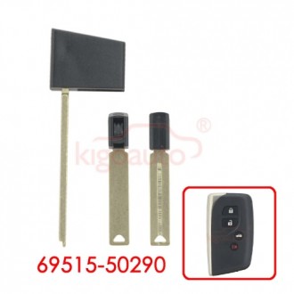 69515-50290, Smart key blade for Lexus LS460, LS460L, LS600H, LS600HL 2013-2017