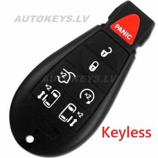 Chrysler Town & Country, Dodge Grand Caravan 2008-2019 7 pogas ID46 433Mhz atslēga, Keyless Go