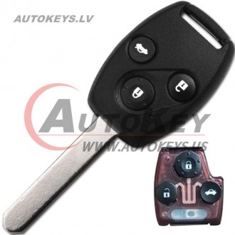 Remote Key For Honda 2002-2007 3 btn. ID48 433Mhz