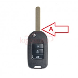 Flip remote key for Honda Accord 2013-2015, A-chip/ID47/HITAG3, 433 MHZ, HON66, 3 button