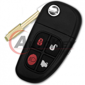Flip Remote Key For Jaguar S-Type, X-Type, XJ, XJR, 2001-2009, 4D, 433MHz, 4 button