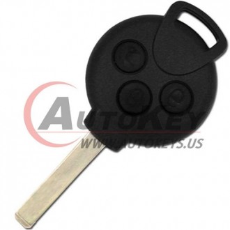 Remote Key For Smart ForTwo 2007-2015 3 btn. ID46 433Mhz