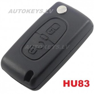 Remote Key For Citroen C8, Dispatch 2009-2016 2 btn. ID46-PCF7961 HU83   433Mhz