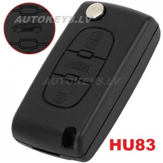 Remote Key For Citroen C5, Peugeot 207,307,308, Expert 2005-2014 3 btn. ID46 433Mhz