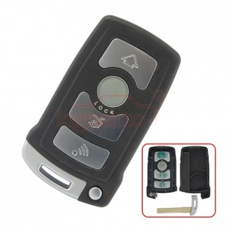 Smart key case for BMW 7-series E65/E66/E67/E68, 2001-2008, 4 button