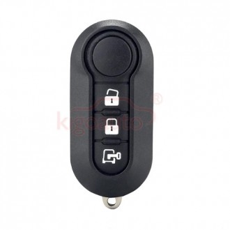 Flip key shell 3 button SIP22 for Alfa Romeo, Citroen, Fiat, Ford, Iveco, Lancia, Peugeot 