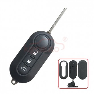 Flip key shell 3 button SIP22 for Alfa Romeo, Citroen, Fiat, Ford, Lancia, Peugeot 