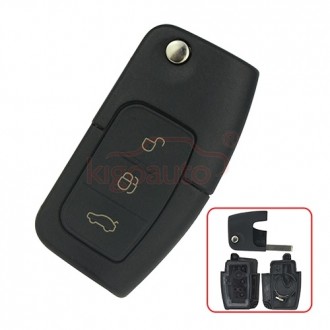 Flip key shell 3 button HU101 for Ford Fiesta, Focus, Mondeo, C-Max, S-Max