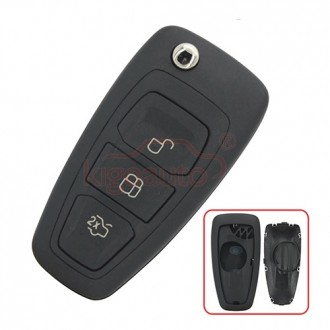 Flip key shell 3 button HU101 for Ford Focus, Mondeo, C-Max, Galaxy
