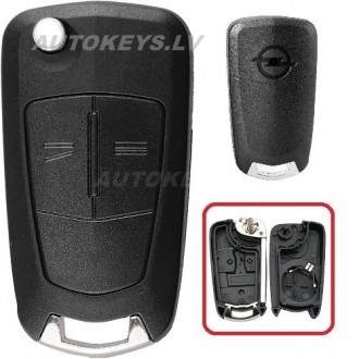 Remote key shell 2 btn. HU100 for Opel Corsa, Astra, Zafira, Vectra