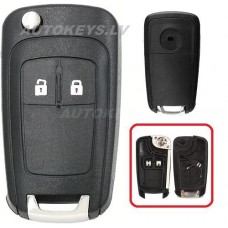 Remote key shell for Opel Adam, Astra J, Corsa, Insignia, Meriva 2009-2017 HU100 2 btn.