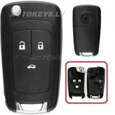 Remote flip key shell for Opel Astra, Insignia, Chevrolet Aveo, Cruze HU100 3 btn