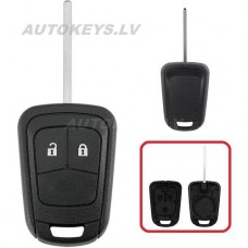 Remote key shell for Opel Adam, Astra J, Corsa, Insignia, Meriva 2009-2017 HU100 2 btn.