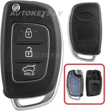 Flip Key Shell for Hyundai i10, i20, i40, ix35, Tucson, 2012-2018 KIA7/TOY49 3 button