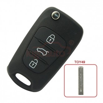 Flip key shell Hyundai i10, i20, i30, Kia Ceed, Sportage 2008-2015 KIA7/TOY49 3 button
