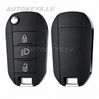 Flip key shell Citroen Berlingo, C3, Opel Combo, Peugeot 208, Toyota ProAce HU83 3 buttons Flip key shell Citroen Berlingo, C3, Opel Combo, Peugeot 208, Toyota ProAce HU83 3 buttons