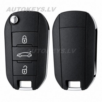 Flip key shell Citroen Berlingo, C3, Opel Combo, Peugeot 208 HU83 3 buttons Flip key shell Citroen Berlingo, C3, Opel Combo, Peugeot 208 HU83 3 buttons