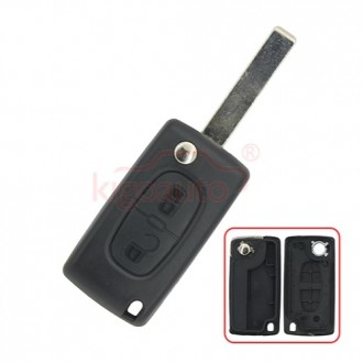 Flip key shell for Peugeot 207,307,308,Expert, Citroen C4,C8 HU83 2 btn. CE0523 