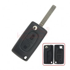 Flip key shell for Peugeot Partner, Citroen C2,C3,Berlingo VA2 2 btn CE0523