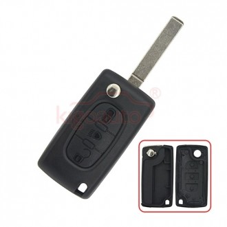 Flip key shell for Citroen C4, Citroen C6 VA2 3 btn CE0523