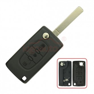 Flip key shell for Citroen C4, Citroen C6 3 btn VA2 CE0536