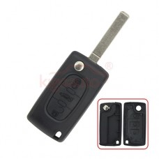 Flip key shell for Peugeot 407 3 btn VA2 CE0523