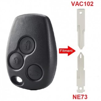 Remote key case for Dacia, Nissan, Opel, Renault 3 button