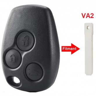 Remote key case for Fiat, Nissan, Opel, Renault, Smart 2004-2019 3 btn. 