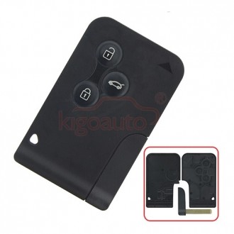 Smart key card case 3 button for Renault Megane II, Scenic II, Grand Scenic II