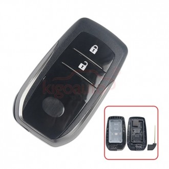 Smart key case Toyota Corolla, Hilux, Rav4, 2015-2021, TOY48, 2 button