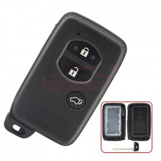 Smart key case Toyota Highlander, Land Cruiser Prado, 2010-2018, TOY48, 3 button