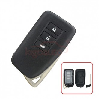 Smart key case Lexus ES250, ES300h, ES350, GS250, GS350, 2012-2018 TOY48 3 btn