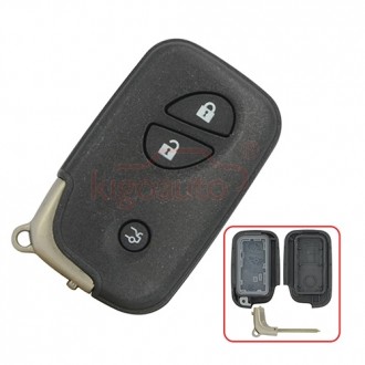 Smart key case Lexus CT, GS, IS, RX, 2005-2020, TOY48, 3 btn