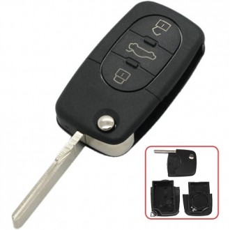 Flip key head for Audi A2, A3, A4, A6, TT, VW Beetle, 1997-2006, HU66