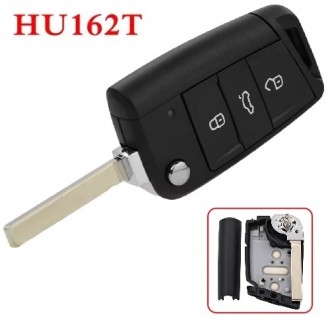 Flip key head for Skoda, Volkswagen, 2012-2020, HU162T 