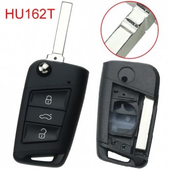 Flip key head for Skoda, Volkswagen, 2012-2020, HU162T