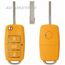 Flip key shell Seat Ibiza, Leon, Skoda Fabia, Octavia, Volkswagen Golf, Passat, Polo HU66, 3 buttons