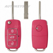 Flip key shell Seat Ibiza, Leon, Skoda Fabia, Octavia, Volkswagen Golf, Passat, Polo HU66, 3 buttons